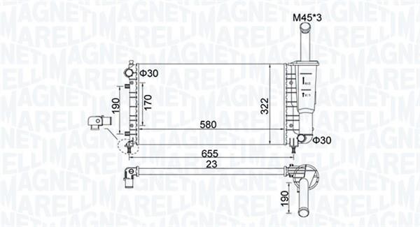 Magneti marelli 350213183600 Радиатор охлаждения двигателя 350213183600: Купить в Польше - Отличная цена на 2407.PL!