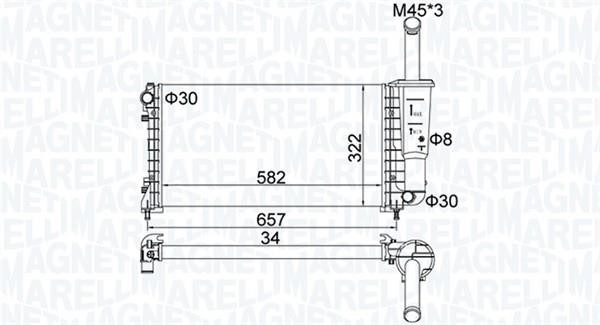Magneti marelli 350213183700 Радиатор охлаждения двигателя 350213183700: Отличная цена - Купить в Польше на 2407.PL!