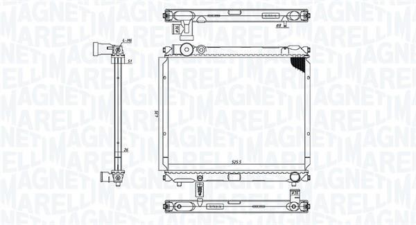 Magneti marelli 350213185900 Radiator, engine cooling 350213185900: Buy near me in Poland at 2407.PL - Good price!