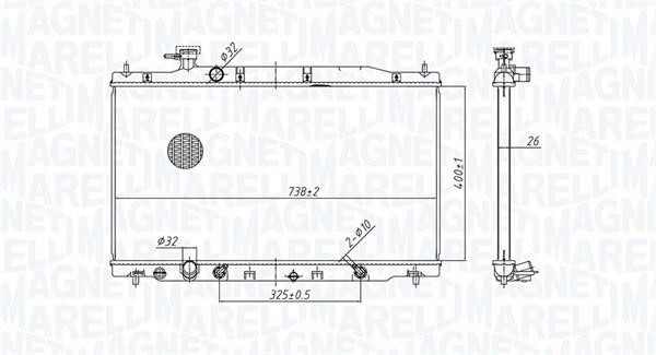 Magneti marelli 350213179900 Радіатор охолодження двигуна 350213179900: Приваблива ціна - Купити у Польщі на 2407.PL!