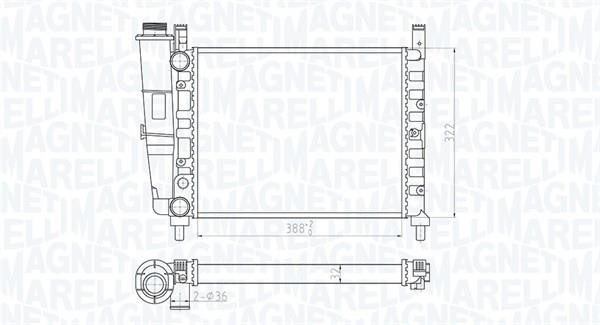 Magneti marelli 350213180200 Радиатор охлаждения двигателя 350213180200: Отличная цена - Купить в Польше на 2407.PL!