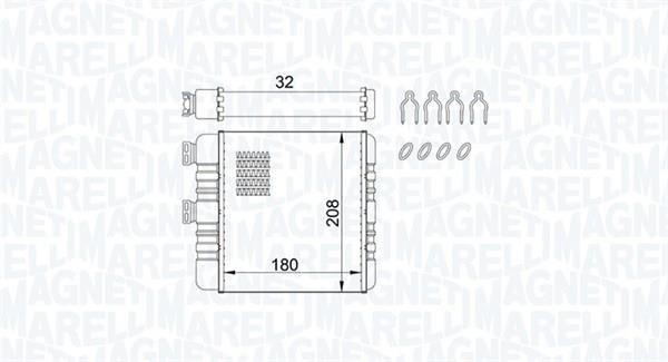 Magneti marelli 350218418000 Heat exchanger, interior heating 350218418000: Buy near me in Poland at 2407.PL - Good price!