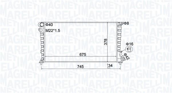 Magneti marelli 350213195100 Радиатор охлаждения двигателя 350213195100: Отличная цена - Купить в Польше на 2407.PL!