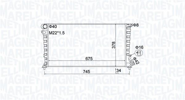 Magneti Marelli 350213195100 Kühler motorkühlung 350213195100: Kaufen Sie zu einem guten Preis in Polen bei 2407.PL!