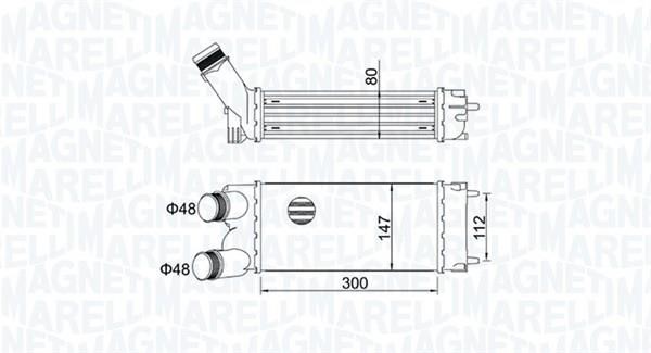 Magneti marelli 351319204700 Intercooler, charger 351319204700: Buy near me at 2407.PL in Poland at an Affordable price!