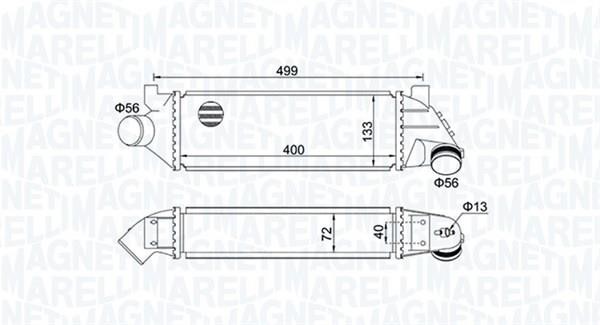 Magneti marelli 351319204940 Intercooler, charger 351319204940: Buy near me in Poland at 2407.PL - Good price!