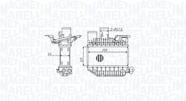 Magneti marelli 351319205310 Intercooler, charger 351319205310: Buy near me in Poland at 2407.PL - Good price!