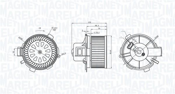 Magneti marelli 069412226010 Fan assy - heater motor 069412226010: Buy near me in Poland at 2407.PL - Good price!