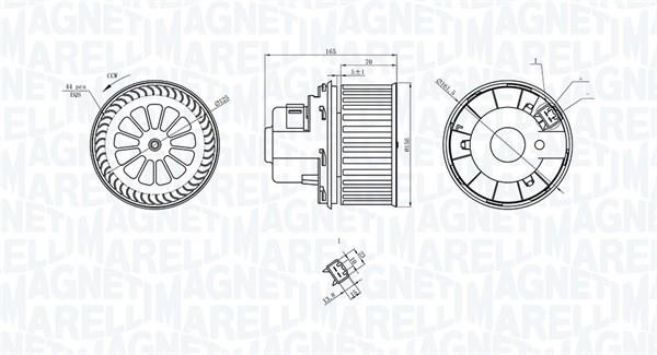 Magneti marelli 069412235010 Fan assy - heater motor 069412235010: Buy near me in Poland at 2407.PL - Good price!