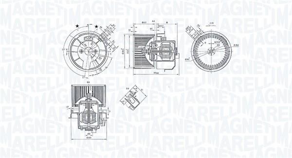 Magneti marelli 069412247010 Fan assy - heater motor 069412247010: Buy near me in Poland at 2407.PL - Good price!