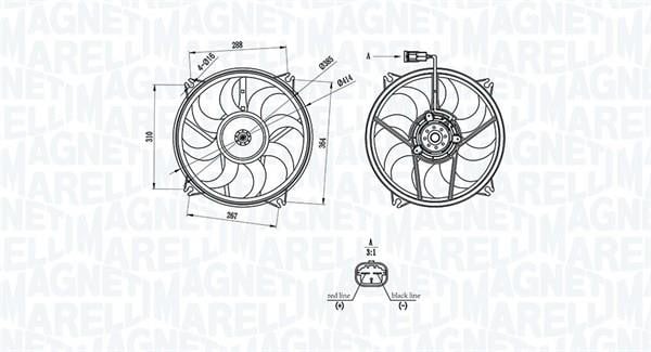 Magneti marelli 069422708010 Hub, engine cooling fan wheel 069422708010: Buy near me at 2407.PL in Poland at an Affordable price!