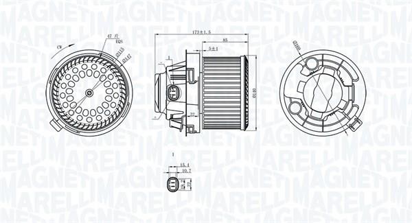 Magneti marelli 069412258010 Fan assy - heater motor 069412258010: Buy near me in Poland at 2407.PL - Good price!