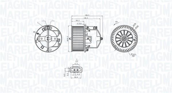 Magneti marelli 069412360010 Fan assy - heater motor 069412360010: Buy near me at 2407.PL in Poland at an Affordable price!