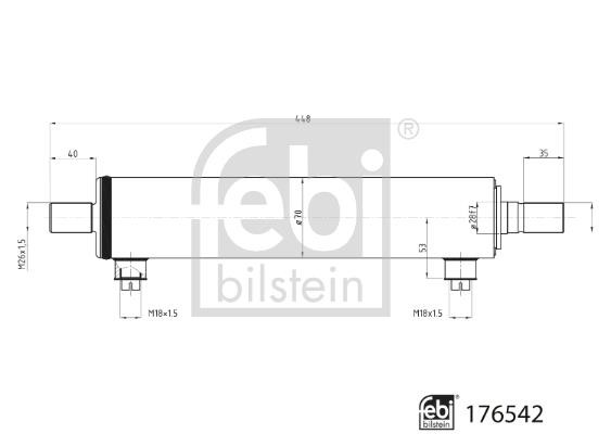 febi 176542 Slave Cylinder, power steering 176542: Buy near me in Poland at 2407.PL - Good price!