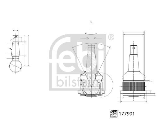 febi 177901 Ball joint 177901: Buy near me at 2407.PL in Poland at an Affordable price!