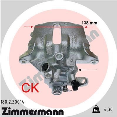 Otto Zimmermann 180230014 Brake caliper 180230014: Buy near me in Poland at 2407.PL - Good price!