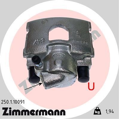 Otto Zimmermann 250110091 Brake caliper 250110091: Buy near me in Poland at 2407.PL - Good price!