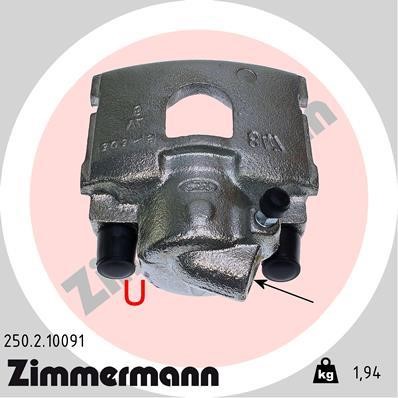 Otto Zimmermann 250210091 Zacisk hamulcowy 250210091: Dobra cena w Polsce na 2407.PL - Kup Teraz!