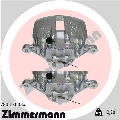 Otto Zimmermann 280150034 Brake caliper 280150034: Buy near me in Poland at 2407.PL - Good price!
