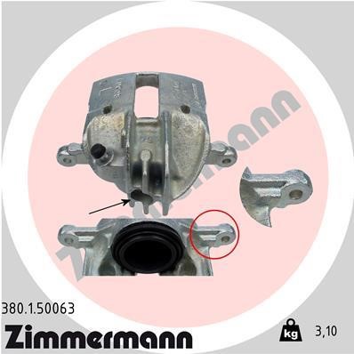Otto Zimmermann 380150063 Brake caliper 380150063: Buy near me in Poland at 2407.PL - Good price!