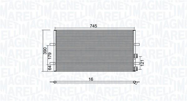 Magneti marelli 350203740000 Радиатор кондиционера (Конденсатор) 350203740000: Отличная цена - Купить в Польше на 2407.PL!