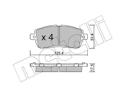 Metelli 22-1185-0 Brake Pad Set, disc brake 2211850: Buy near me in Poland at 2407.PL - Good price!