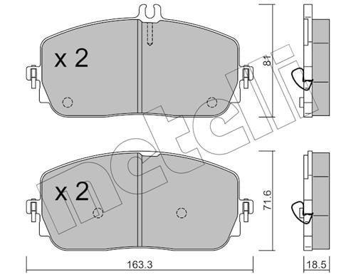 Metelli 22-1194-0 Brake Pad Set, disc brake 2211940: Buy near me in Poland at 2407.PL - Good price!