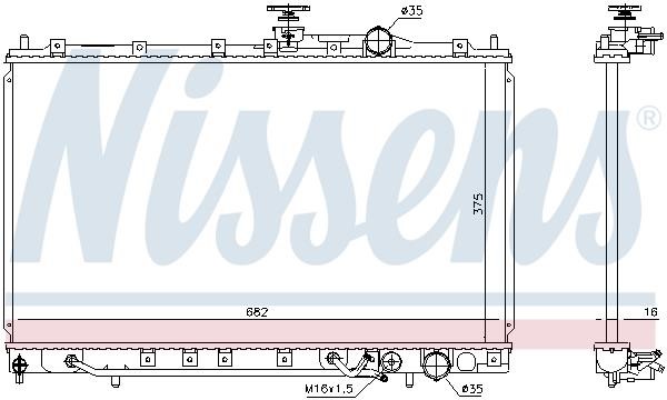 Nissens 606650 Radiator, engine cooling 606650: Buy near me in Poland at 2407.PL - Good price!