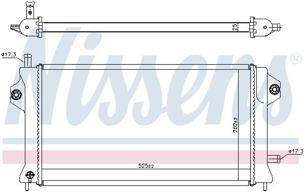 Nissens Chłodnica, układ chłodzenia silnika – cena 594 PLN