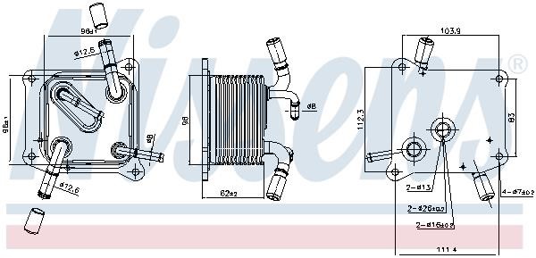 Nissens 91294 Oil Cooler, engine oil 91294: Buy near me in Poland at 2407.PL - Good price!