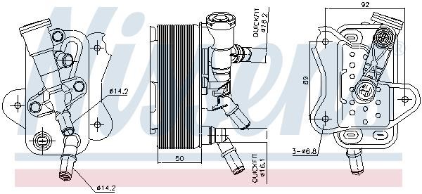 Nissens 91299 Oil Cooler, engine oil 91299: Buy near me in Poland at 2407.PL - Good price!
