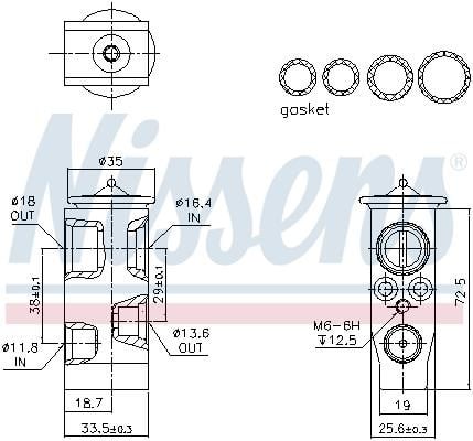 Nissens 999373 Air conditioner expansion valve 999373: Buy near me at 2407.PL in Poland at an Affordable price!