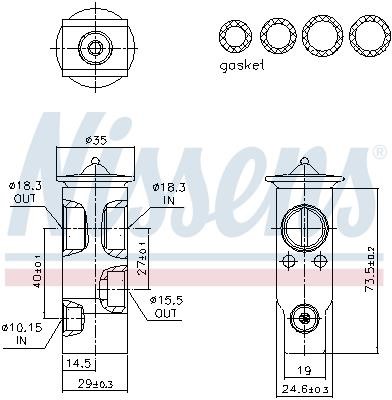Nissens 999388 Air conditioner expansion valve 999388: Buy near me in Poland at 2407.PL - Good price!