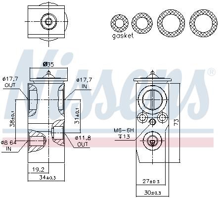 Nissens 999391 Клапан расширительный кондиционера 999391: Отличная цена - Купить в Польше на 2407.PL!