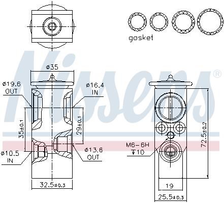 Nissens 999394 Air conditioner expansion valve 999394: Buy near me in Poland at 2407.PL - Good price!