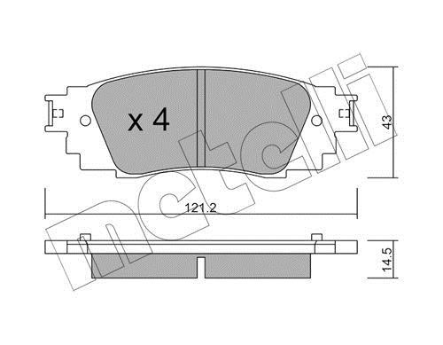 Metelli 22-1089-0 Brake Pad Set, disc brake 2210890: Buy near me in Poland at 2407.PL - Good price!