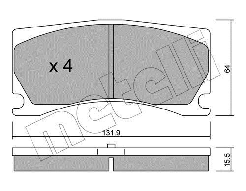 Metelli 22-1106-0 Brake Pad Set, disc brake 2211060: Buy near me in Poland at 2407.PL - Good price!