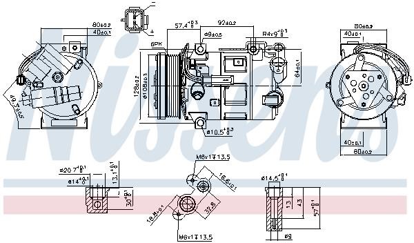 Nissens 890210 Compressor, air conditioning 890210: Buy near me at 2407.PL in Poland at an Affordable price!