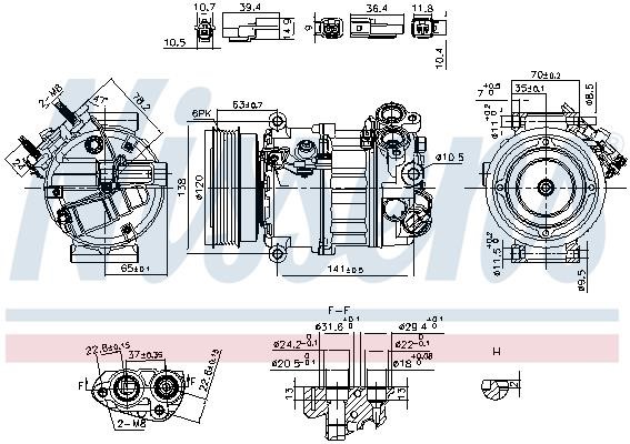 Nissens 890593 Compressor, air conditioning 890593: Buy near me in Poland at 2407.PL - Good price!
