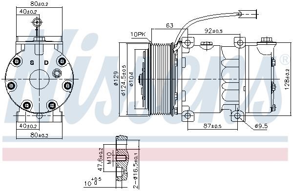Nissens 890598 Compressor, air conditioning 890598: Buy near me in Poland at 2407.PL - Good price!