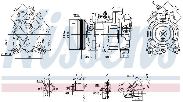 Nissens 890746 Compressor, air conditioning 890746: Buy near me at 2407.PL in Poland at an Affordable price!