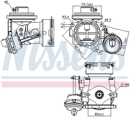 Nissens 98299 Клапан рециркуляції відпрацьованих газів EGR 98299: Приваблива ціна - Купити у Польщі на 2407.PL!