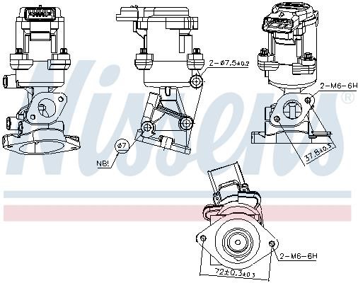 Nissens 98351 EGR Valve 98351: Buy near me at 2407.PL in Poland at an Affordable price!