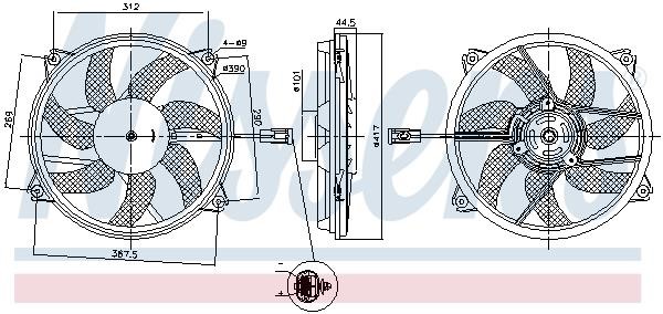 Nissens 850035 Nabe, Lüfterrad-Motorkühlung 850035: Kaufen Sie zu einem guten Preis in Polen bei 2407.PL!