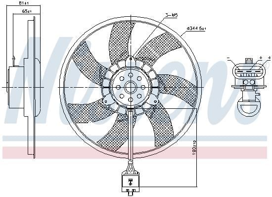 Nissens 850061 Hub, engine cooling fan wheel 850061: Buy near me in Poland at 2407.PL - Good price!