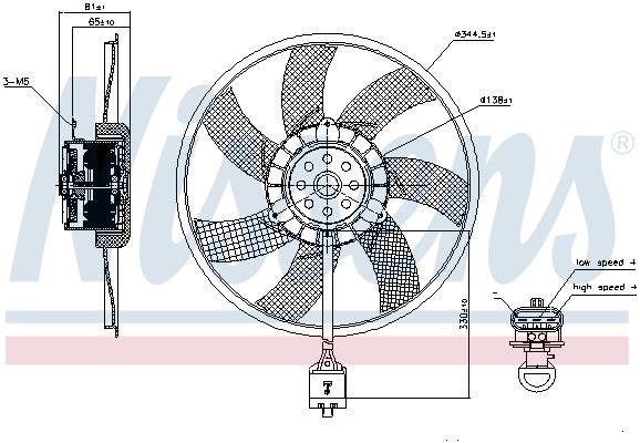 Nissens 850062 Hub, engine cooling fan wheel 850062: Buy near me in Poland at 2407.PL - Good price!