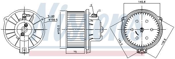 Nissens 87169 Fan assy - heater motor 87169: Buy near me in Poland at 2407.PL - Good price!