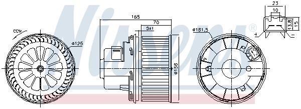 Nissens 87499 Fan assy - heater motor 87499: Buy near me in Poland at 2407.PL - Good price!