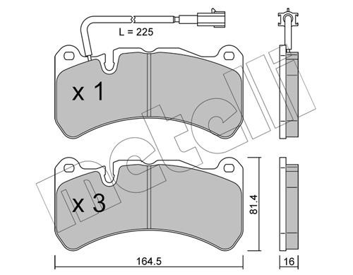 Metelli 22-1201-0 Brake Pad Set, disc brake 2212010: Buy near me in Poland at 2407.PL - Good price!
