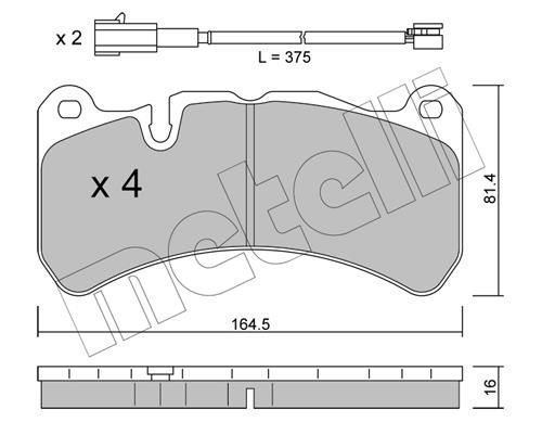 Metelli 22-1201-1 Brake Pad Set, disc brake 2212011: Buy near me in Poland at 2407.PL - Good price!